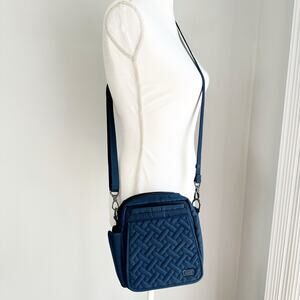 Lug Happer Flap Crossbody Bag Purse Dark / Navy Blue Travel Adjustable Strap